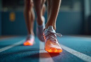 sportif faisant une foulée